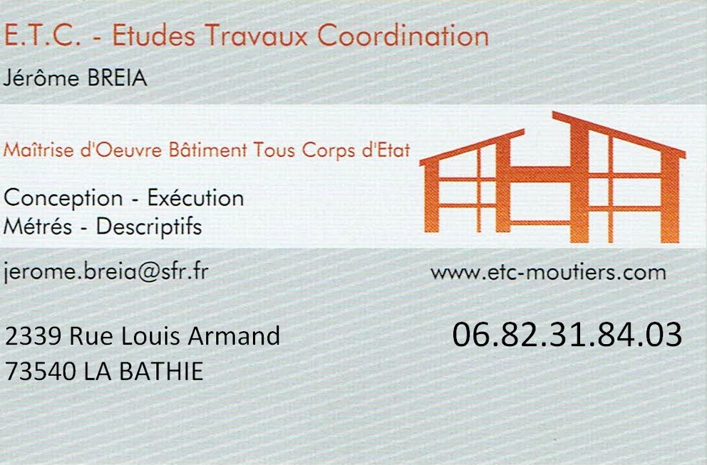 ETC JEROME BREIA LA BATHIE CARTE VISITE